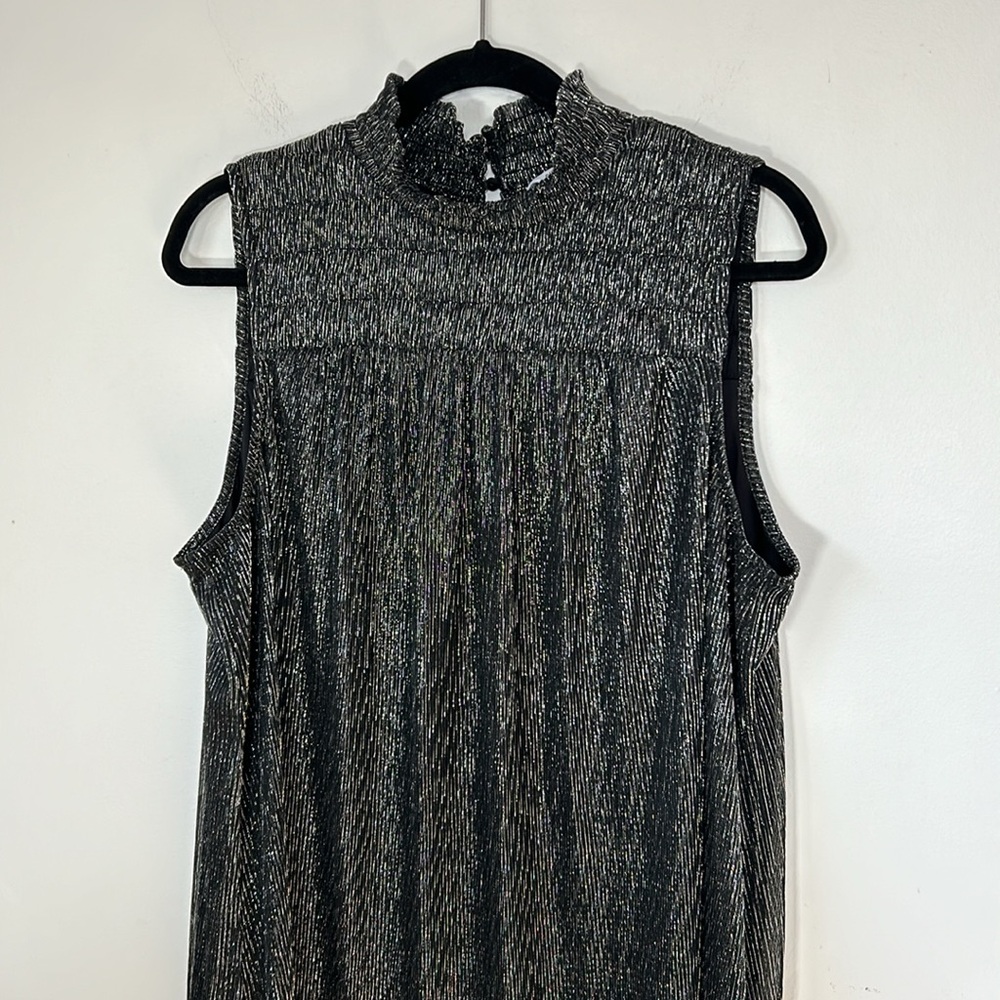 Nine West Silver Metallic Threading Sleeveless Wo… - image 7
